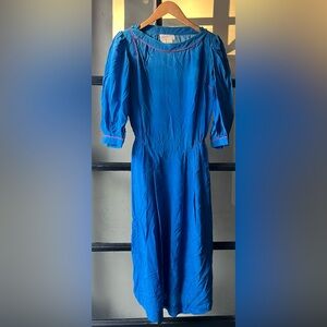 Darling Vintage Cobalt Blue Silk Dress